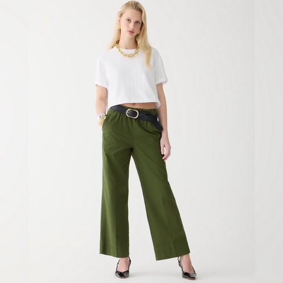 J. Crew green olive Astrid chino pant size large tall - Picture 1 of 3